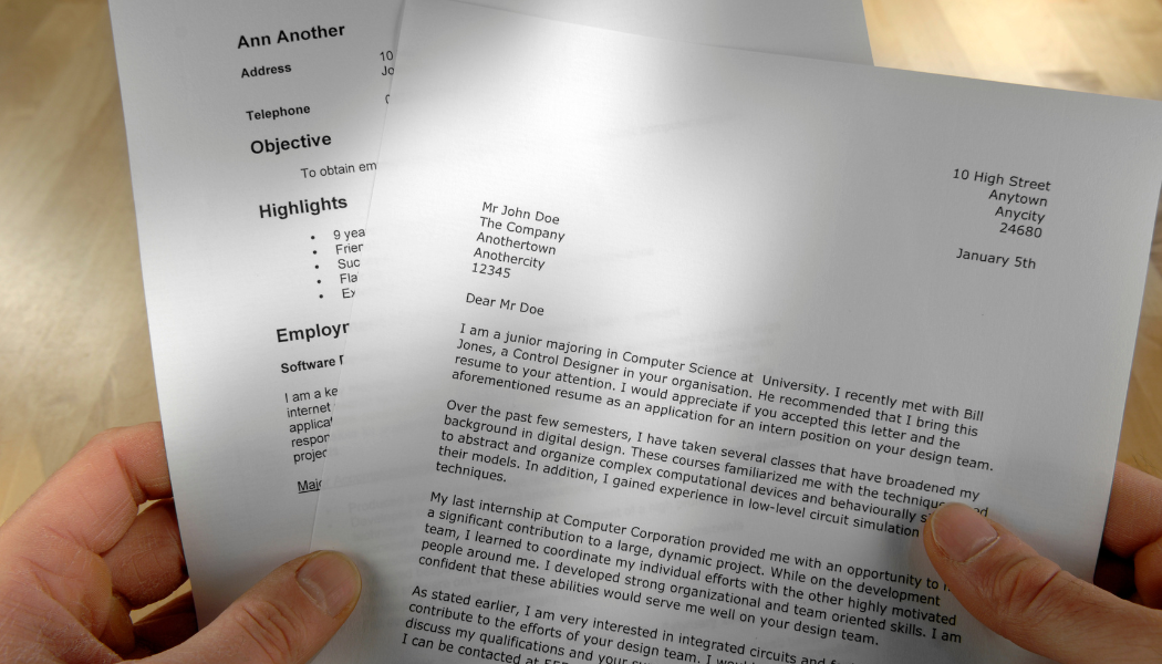 We craft Cover Letters that complement your resume perfectly, featuring an automatic date update function.